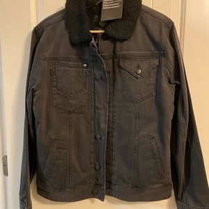 Harley levi jacket. Fleece lined. Dark gray. New with tags. Slim fit.